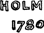 Holm's mark reads: Holm, 1780.