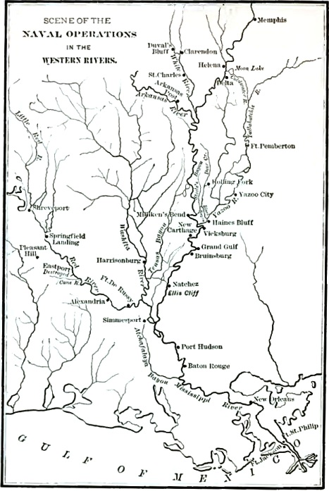 Scene of the naval operations in the western rivers