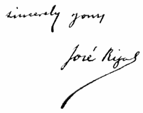 Rizal’s signature, from a letter written in London when 28 years of age.