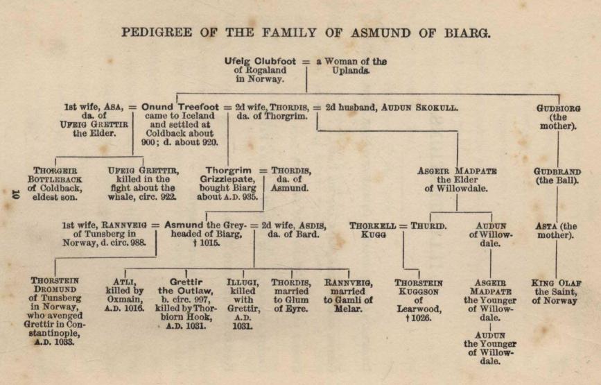 PEDIGREE OF THE FAMILY OF ASMUND OF BIARG