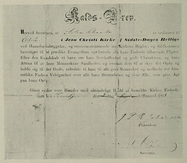 Missionary Certificate