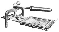 The Lapwai press, brought to Idaho in 1839 to
produce the first book printed in the Northwest—an Indian primer.
Courtesy of the Oregon Historical Society. See page 63.