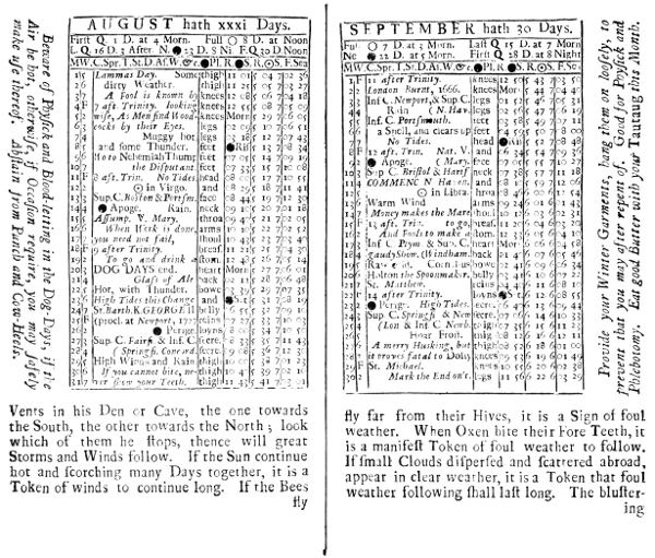 Benjamin Franklin's Rhode-Island Almanack
for the Year 1728