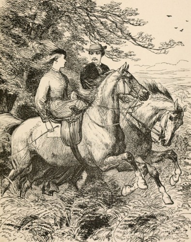 man and woman riding horses