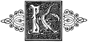 Ornamental letter K.