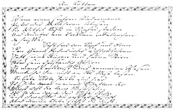 Goethes Gedicht Goethes Gedicht