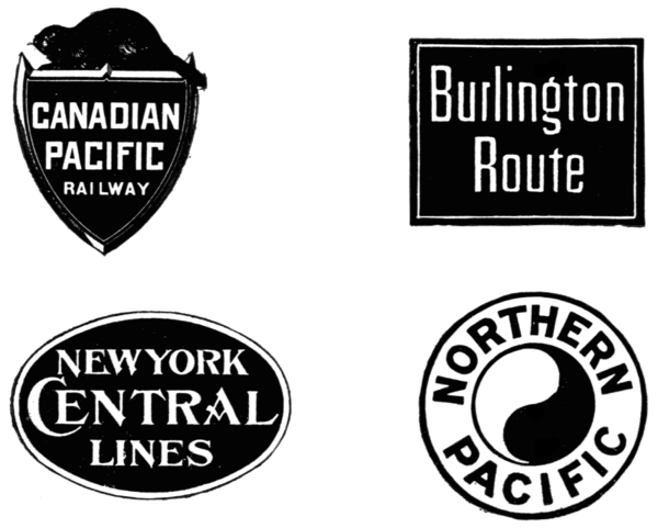 CANADIAN, PACIFIC, RAILWAY; Burlington, Route; NEW YORK, CENTRAL, LINES; NORTHERN, PACIFIC