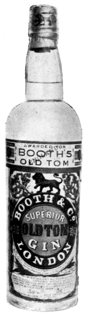 AWARDED FOR BOOTH'S, OLD TOM, BOOTH & CO., SUPERIOR, OLD TOM, GIN, LONDON