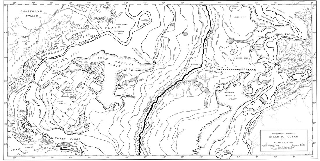 Hubbard Scientific Physiographic Chart Of The Seafloor