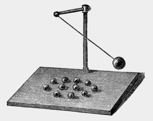 game board
with swinging ball