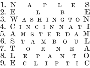 acrostic
puzzle, text follows