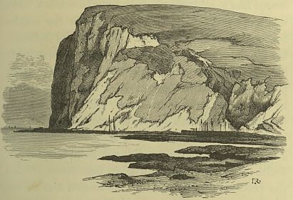 large cliff on shore