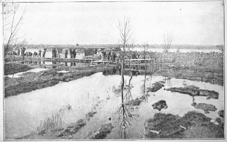 VIEW OF FRONT LINE THROUGH THE FLOODS
