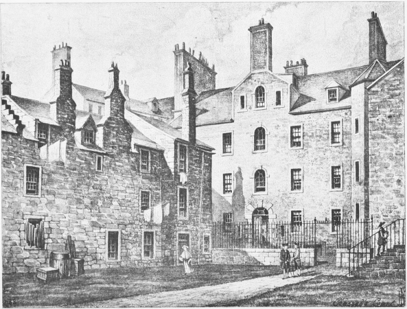 The Old Excise Office, Chessel’s Court, Canongate.

(From a Drawing by Bruce J. Home.)