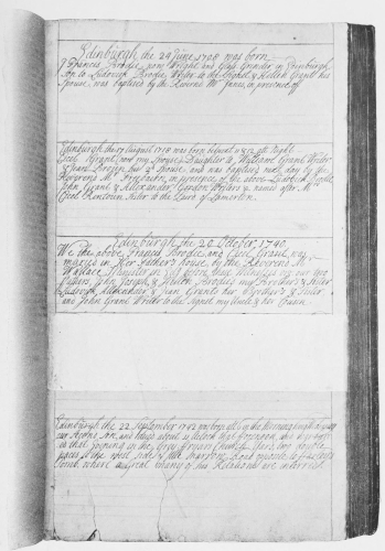 Facsimile of first page of MS. Register in the Brodie
Family Bible.

(From the original in the Edinburgh Municipal Museum.)