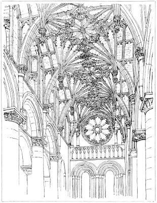 THE ROOF OF THE NAVE.
  (FROM A DRAWING BY R. PHEN SPIERS, F.R.I.B.A.)