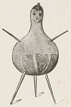 A gourd person with three legs