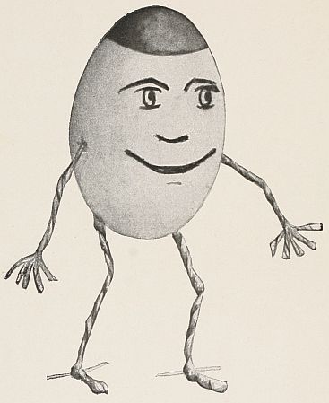 Egg Humpty-Dumplty with arms and legs