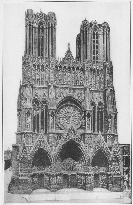 THE WEST FRONT OF THE CATHEDRAL OF REIMS