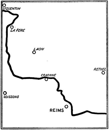 THE FRONT AT REIMS IN MAY, 1917