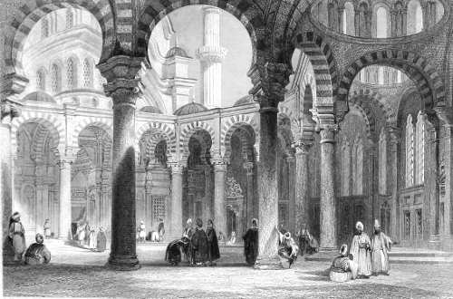 INNER COURT OF THE MOSQUE OF SULTAN OSMAN.