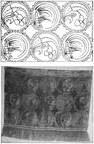 Original design drawing and batik piece