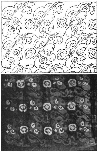 Original design drawing and batik piece
