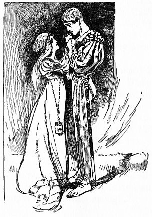 The prince and princess gazing into each other's eyes