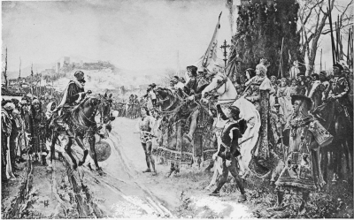 Image not available: Surrender of Granada.

From a Modern Painting by F. Pradilla, in the Palacio del Senado,
Madrid.