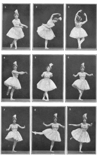 Image not available: Classic Ballet Positions

Mlle. Louise La Gai

Typical moments in a renversé (1, 2, 3, 4, 5)—Starting a developpé
(6)—Progress of a Rond de jambe (7, 8, 9)—(Continued)