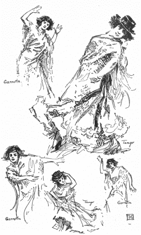 Image not available: Typical “Flamenco” Poses.

(From work of Señorita Elisa Cansino.)

The Garrotin.
The Garrotin.
The Tango.
The Tango.
The Garrotin.

