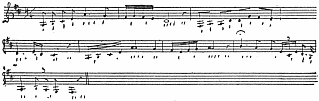 Image not available: Part of the “Jota” of Aragon.

Showing rapid foot-work to slow music. Steps indicated by accents under
music. The melody above quoted is that of the old Jota.