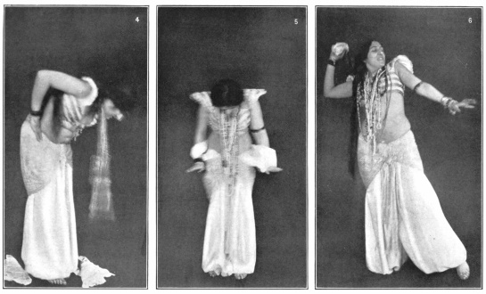 Image not available: “Handkerchief Dance” (Continued)

She can dance about, between or away from them, indifferently (4)&mdash;Made
into panniers, the panniers express her willingness to receive, turned
inside out, her willingness to give (5)&mdash;One of the two handkerchiefs is
thrown to the selected lover (6)