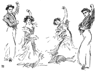 Image not available: “Las Sevillanas.”

Grouping at pause in first copla. School of Don Jose Otero, of
Seville.