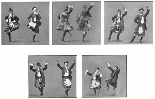 Image not available: The “Scotch Reel”

Use of the battement (1)&mdash;A pirouette (2)&mdash;Characteristic style (3,
4)&mdash;A turn (5)

To face page 165