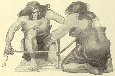 man and woman making fire