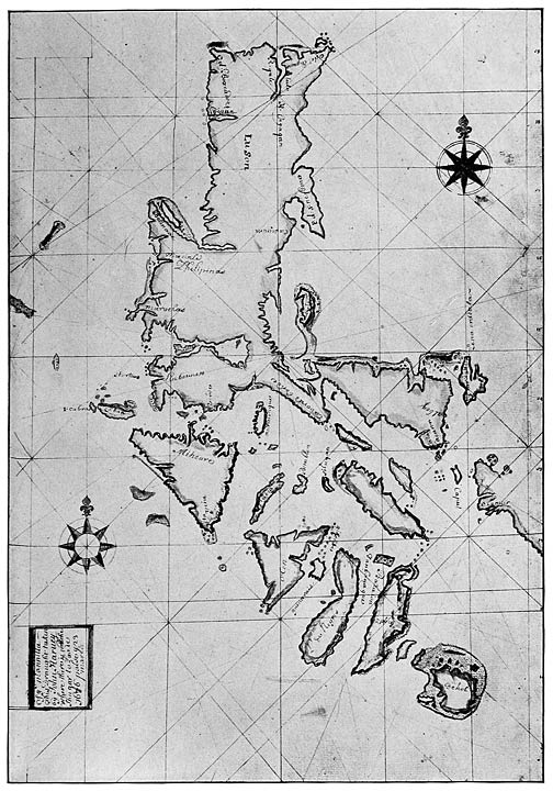 Map of the Philippine Islands, drawn by Captain John Kempthorne, ca. 1688; (evidently from earlier map of 1676); photographic facsimile