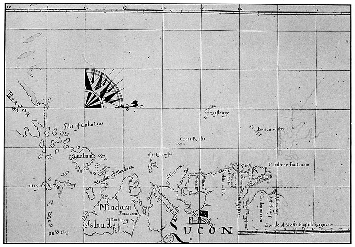 Map of portion of Philippine Islands, drawn by William Hacke, ca. 1680; photographic facsimile