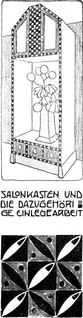 Salonkasten und die dazugeh�rigen Einlegearbeiten