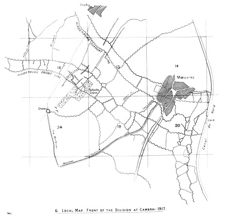 Illustration: Local Map Cambrai 1917.
