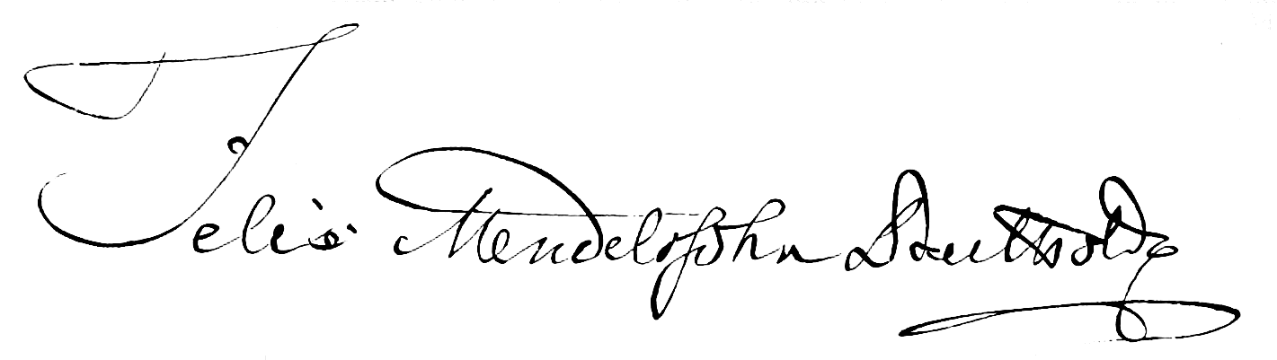 Felix Mendelssohn Bartholdy signature