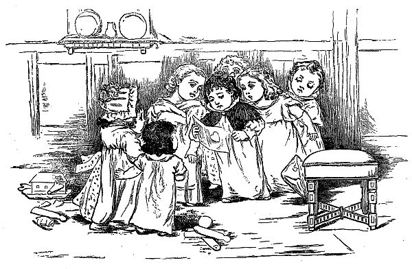 Children in group on the floor