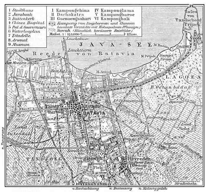 Lageplan von Batavia.