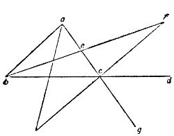triangles and lines demonstrating the 16th theorem of Euclid