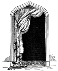 [Fig. 1.—Suggestion for draping arch in hall.
not visible]