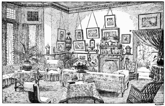 [Fig. 15.—Drawing-room at Gable-end, Shortlands.]