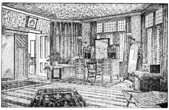 [Fig. 17.—A corner in a bedroom, Gable-end, Shortlands.]