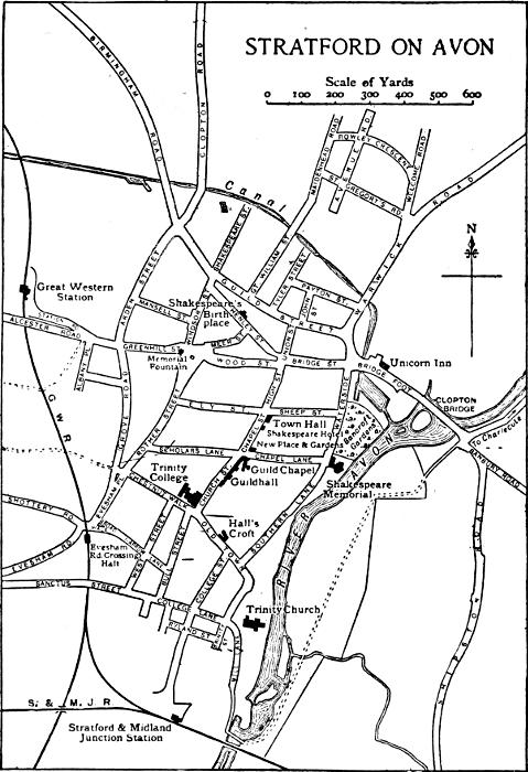 Map of Stratford on Avon