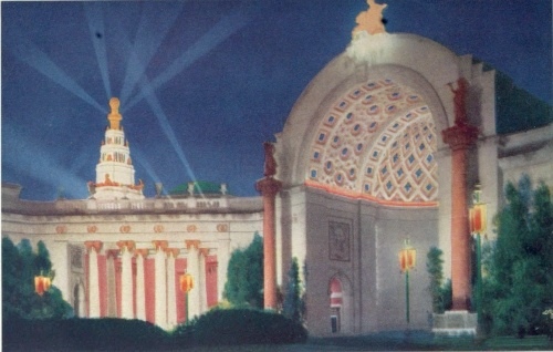 Night Illumination&mdash;Niche in the Court of the Four
Seasons.