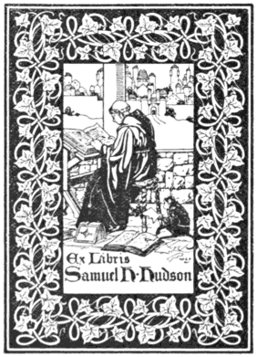 Book-plate of Samuel H. Hudson